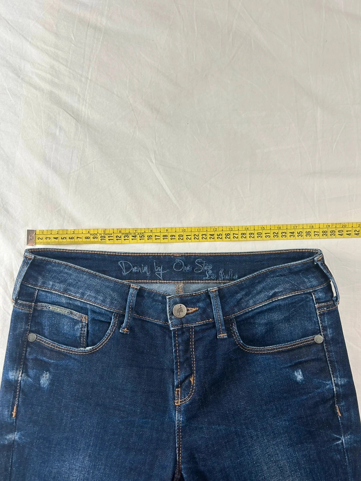 Navy blue slim fit jeans – photo 6
